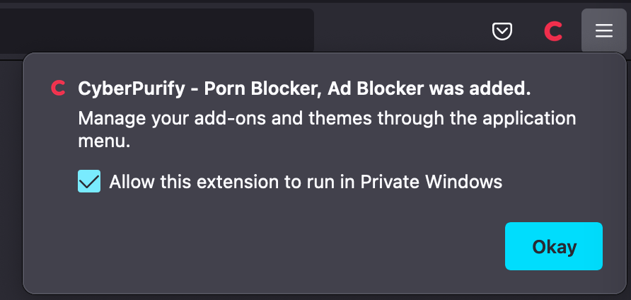 Block porn on Firefox