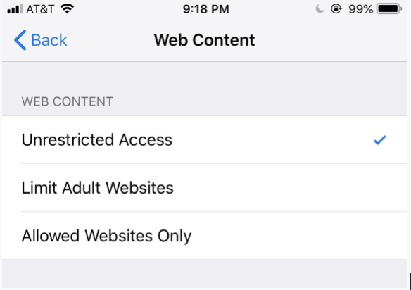 How to block porn sites on iPhone